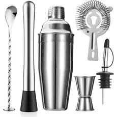 Conjunto de Misturador de Coquetéis ZPUFAW6, medidor de 24 onças, coador, bastão para mexer, copo medidor, colher de mis