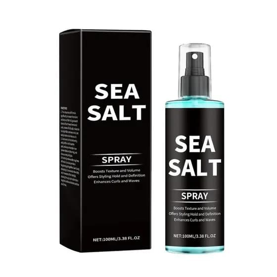 Produtos capilares com sal marinho, adequados para homens e mulheres, sem óleo, sem enxágue, para modelagem de cabelo se