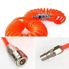 Mangueira de traqueia espiral de mola PU com conector rápido, durável, adequada para ferramentas pneumáticas (3/6/9/12/1
