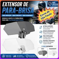 Motocicleta aumentada pequeno pára-brisa Universal ajustável aumentado pára-brisa motocicleta defletor aumentado pequeno