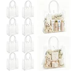 Um conjunto de 10 sacolas transparentes de PVC, adequadas para sacolas de presente, podem ser usadas para presentes devo