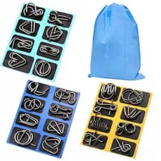 Brinquedos de fivela de anel de desbloqueio de metal de desenvolvimento educacional de metal de 24 peças adequados para