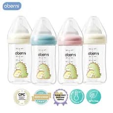 Mamadeira oberni, 240ml/8oz, em PP ecológico, com gargalo largo e fluxo lento semelhante ao do peito, sem BPA, com venti