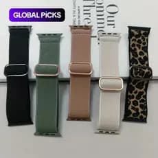 Pacote com 5 Pulseiras Compatíveis para Apple Watch Ultra 49mm-38mm, Correia Elástica de Nylon Macio, Unissex, Compatíve
