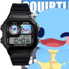 Relógio Digital Quadrado Personalizado do Pokémon Pikachu, Relógio Eletrônico de Estudante, Relógio de Pulso de Anime