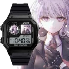 Relógio Digital Danganronpa Kyoko Kirigiri, Relógio de Pulso Unissex à Prova d'Água com Alarme, Relógio de Jogo de Desen