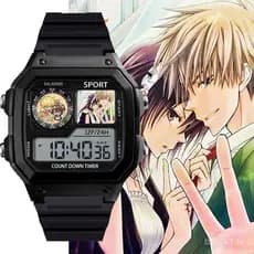 Maid Sama! Relógio Digital de Anime, Relógio de Pulso à Prova d'Água com Alarme, Relógio de Casal Estilo Anime para Cria