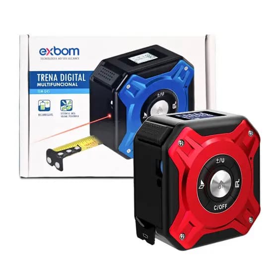 Trena Laser Digital Multifuncional Vermelho