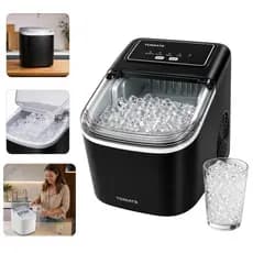 Máquina de Gelo Portátil Compacta 12Kg 220V Preto