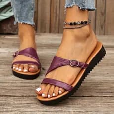 Sandálias planas femininas, sapatos femininos