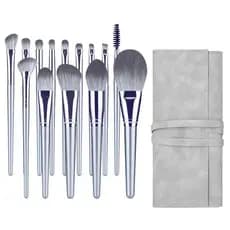 14 Conjunto de pincéis de maquiagem para cabelo macio Ferramenta de beleza para iniciantes Pincel de pó solto Pincel de