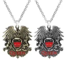 Colar com pingente com o logotipo da banda de rock britânica 6U7L FXQI