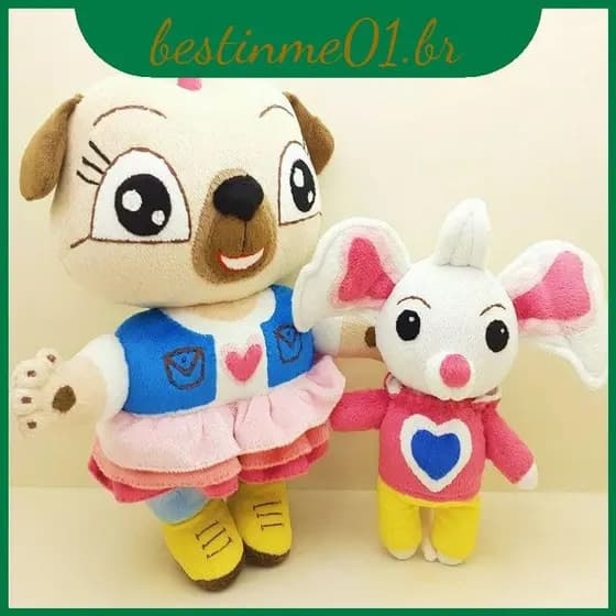 Brinquedos de pelúcia fofos de cachorro e rato da marca Chip And Potato para crianças, presente de aniversário para bebê