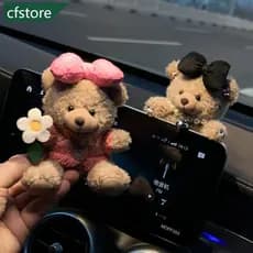 CFSTORE Decorações de Painel Interno de Carro, Urso de Pelúcia para Decoração do Console Central, Acessórios Automotivos