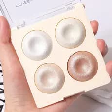 Paleta de Maquiagem Mivota com 4 Cores, Tudo em Um, Iluminador, Blush, Bronzer e Sombra, Maquiagem Natural de Baixa Satu