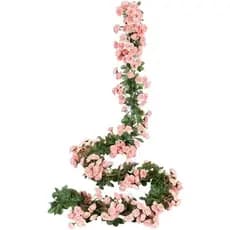 Flores Artificiais 5 Peças/2 Peças, Guirlanda de Flores de Rosa Artificial de 2,5m, Planta de Flores Artificiais, Rosa S