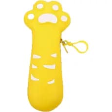 Estojo de Lápis de Silicone Grande Capacidade com Pata de Gato 3D, Estojo de Volta às Aulas Compatível com Meninas Adole