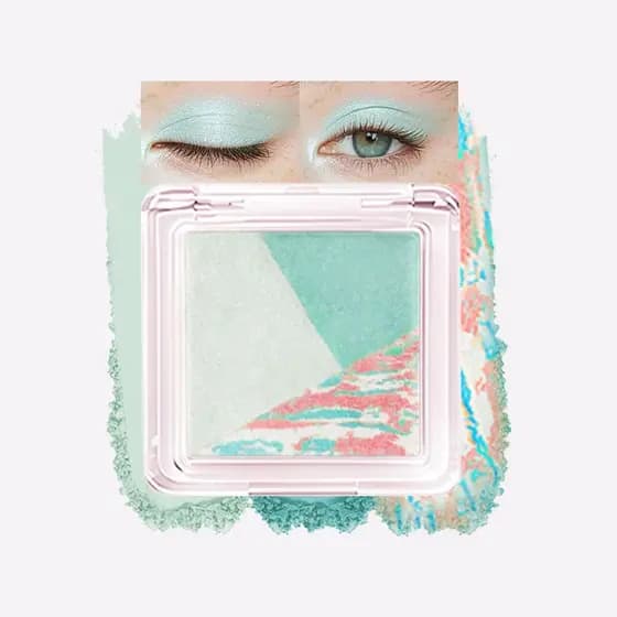Paleta de Sombras para Olhos 3 Cores, Maquiagem para Olhos Matte e Brilhante, Base, Sombra e Iluminador Tudo em Um, Text