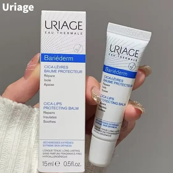 Bálsamo Labial Calmante Uriage: Hidratação Persistente, Reparação Anti-Ressecamento, Redução de Linhas Labiais, Cuidado 