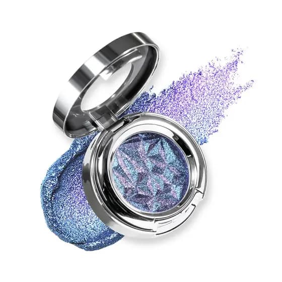 Sombra de Olhos Duocromática Roxo Azul com Glitter, Sombra Metálica Brilhante de Alta Pigmentação, Maquiagem de Olhos co