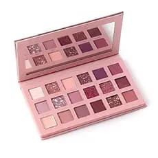 HUDA.GIRL BEAUTY Paleta de Sombras Nude Edition com 18 Cores, Tons Brilhantes e Matte para Maquiagem dos Olhos.