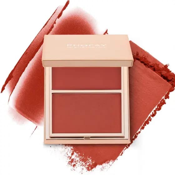 Paleta de Contorno PHOFAY de Dupla Textura – Acabamento em Creme e Pó para um Brilho Natural, Compacta e Ideal para Viag