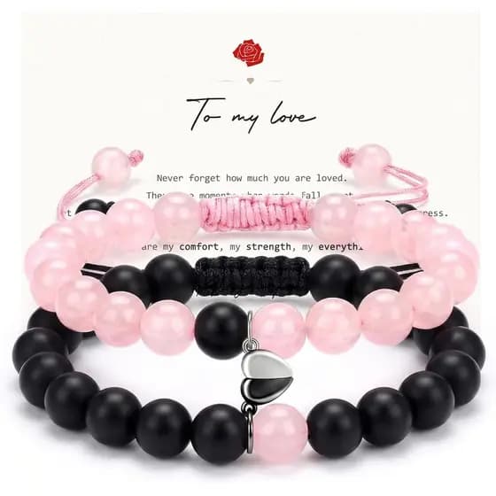 Pulseiras para Casais Combinando, Presente de Páscoa para Ele e Ela, Presentes de Aniversário, Noivado e Aniversário par