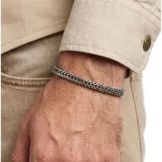 Pulseiras Galis para Homens - Aço Inoxidável Premium, Prata, Banhadas a Ouro, Não Oxidam - Joias Masculinas, Presentes E