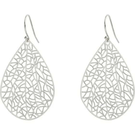Brincos Pendentes em Forma de Gota Feitos à Mão com Filigrana para Mulheres, Ganchos de Prata Esterlina 925, Brincos Exq
