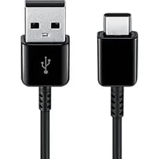 Cabo de Dados USB Tipo-C Original Samsung EP-DG930MBEGWW, Pacote com 2, Preto