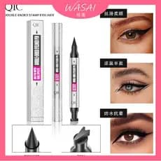 [Estoque pronto] QIC Seal Eyeliner Delineador de duas cabeças 2 em 1 Delineador líquido à prova d'água de longa duração