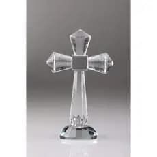 Cruz de Cristal em Caixa de Presente – Decoração Moderna de Cruz 5 * 3 polegadas - Presente de Condolências ou Lembrança