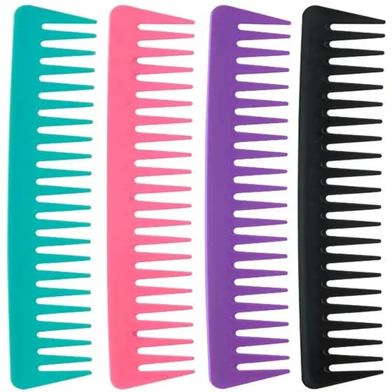 Conjunto de 4 pentes para mulheres e homens, pentes profissionais para cabeleireiros, pente de dentes finos e largos par