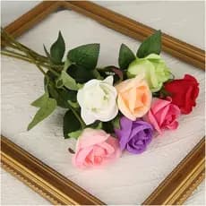 Flores Artificiais FERDUS 7 Peças Buquê de Rosas para Casamento, Proposta, Dia dos Namorados, Dia das Mães, Decoração de