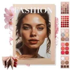 Paleta de Maquiagem em Formato de Livro de 5 Camadas, Paleta de Sombras de 24 Cores - Conjunto de Paleta de Maquiagem Do