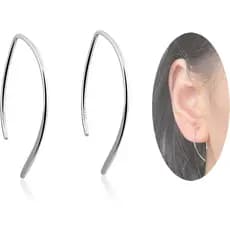 Brincos Pendentes de Prata Esterlina 925 Hipoalergênicos Minimalistas para Mulheres - Prata e Ouro