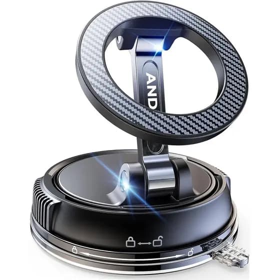 Suporte de Telefone para Carro ANDERY para Magsafe [Sucção Mais Forte de 78+LBS e Magnético de 2400gf] 360 °   Suporte d