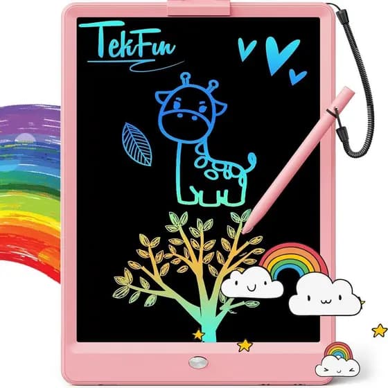 Tablet de Escrita LCD TEKFUN para Crianças, Bloco de Desenho de 10 Polegadas, Quadro de Rabiscos Sem Sujeira, Presentes