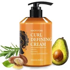 Creme Modelador de Cachos Marroquinos, Creme para Cachos, Máscara Capilar com Óleo de Argan, Creme Suavizante para Cacho