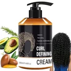 Creme Modelador de Cachos, Creme Anti-Frizz para Cachos, usado para realçar ondas e cachos, creme hidratante com óleo de