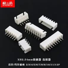 X xh2.54mm conector conector conector 2p3p4p pino reto soquete pino curvo Terminal branco 5p6p8p10p12p 500/1.000 peças