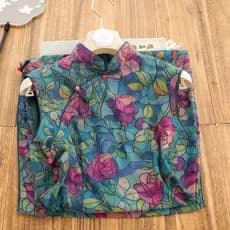 Vestido de verão diário sem mangas, estilo chinês, retro e chique, adequado para noivas idosas, também pode ser usado po
