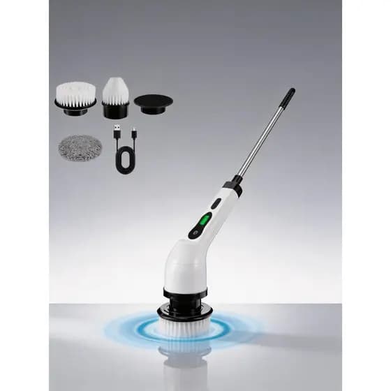 Escova de Limpeza Elétrica Recarregável 2500mAh - Multifuncional para Casa e Carro - Resistente, Durável, Água Incluso