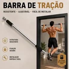Barra de Porta Ginástica FOLRA Ajustável Sem Furos Academia em Casa Multifuncional Barra Fixa Treino Musculação