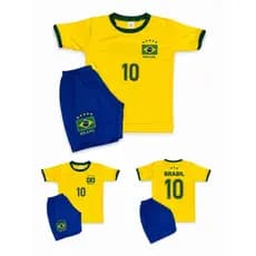 Kit Camisa + Short Amarelo Br  Qualidade Premium 2026