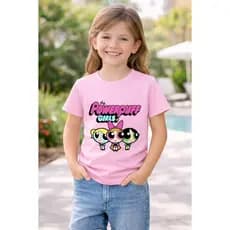 Camiseta Infantil Meninas Super Poderosas Power Camisa com Envio Imediato 100% Algodão