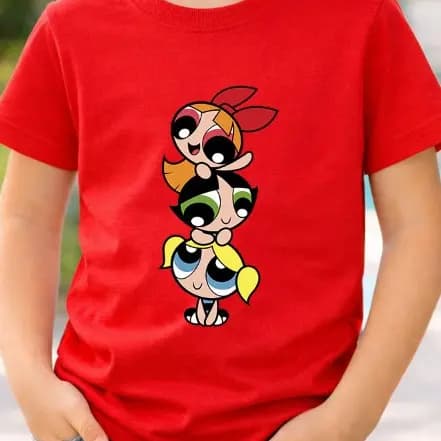 Camiseta Infantil Meninas Super Poderosas Camisa Feminina 100% Algodão - Moda kids