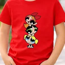 Camiseta Infantil Meninas Super Poderosas Camisa Feminina 100% Algodão - Moda kids