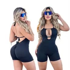 Macaquinho Fitness Empina Suplex Zero Transparência Modelador