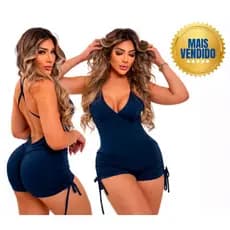 Macaquinho Empina Fitness Costa Nua Alta Qualidade Bojo